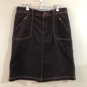 Eddie Bauer Brown Corduroy Skirt - 10